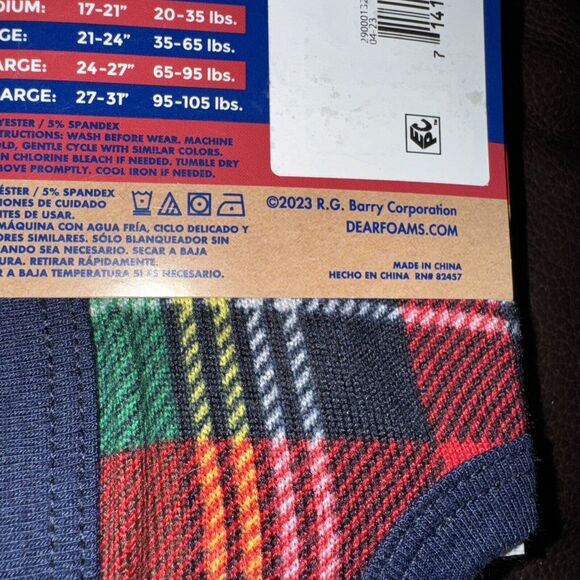 DEARFOAMS NEW PET PAJAMAS SZ Small 12-20 POUNDS CHRISTMAS HOLIDAY PLAID NWT - Picture 6 of 7